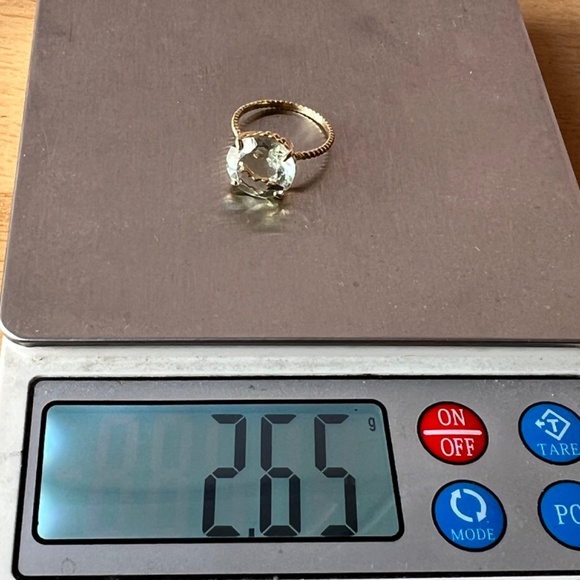 14K GOLD LARGE ROUND PRASIOLITE GREEN AMETHYST RING TWISTED BAND ENGAGEMENT - Picture 7 of 16